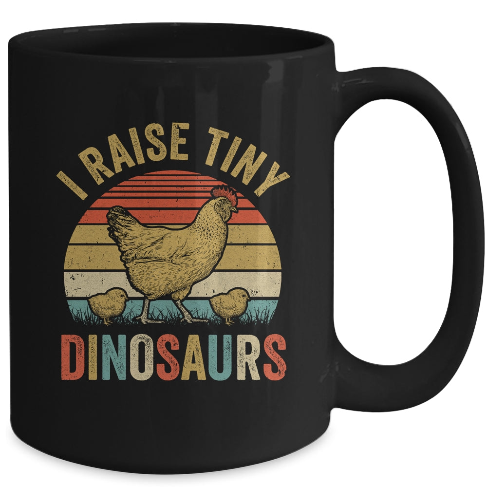 Tiny Dinosaurs Chicken Art For Men Women Farm Lover Farmer Mug | siriusteestore