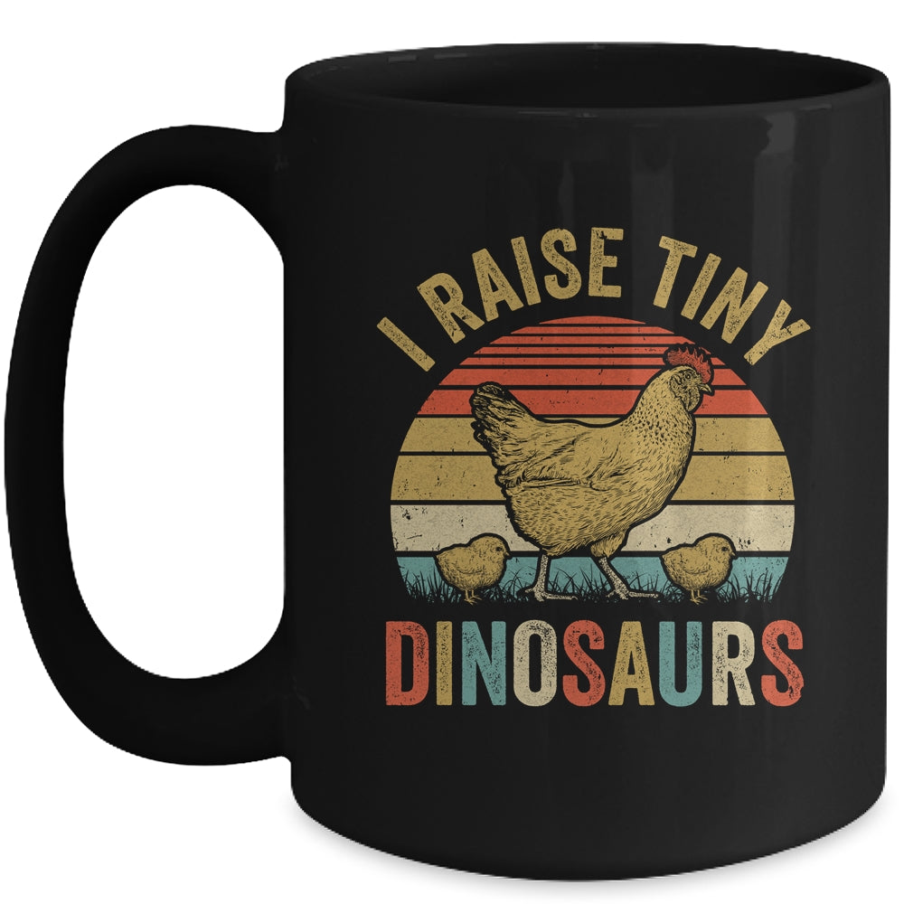 Tiny Dinosaurs Chicken Art For Men Women Farm Lover Farmer Mug | siriusteestore