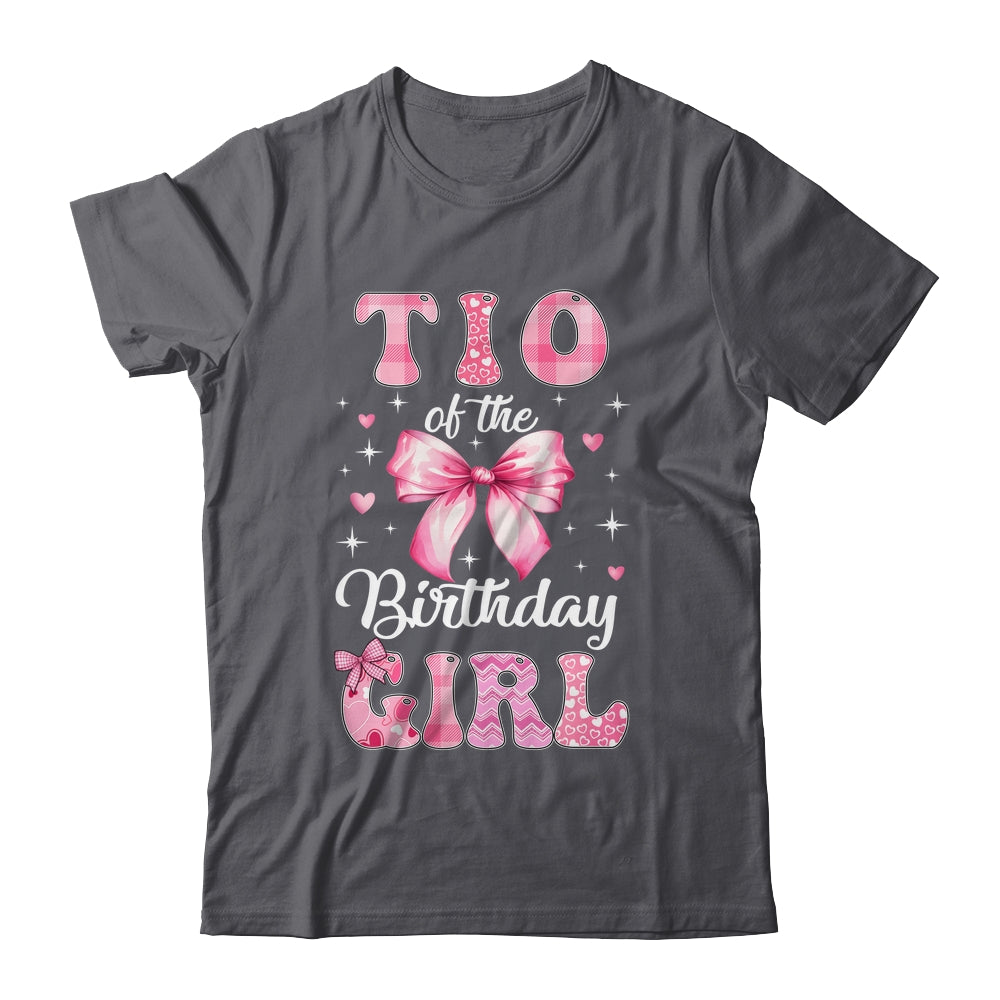 Tio Of Birthday Girl Coquette Bow Matching Family Shirt & Hoodie | siriusteestore
