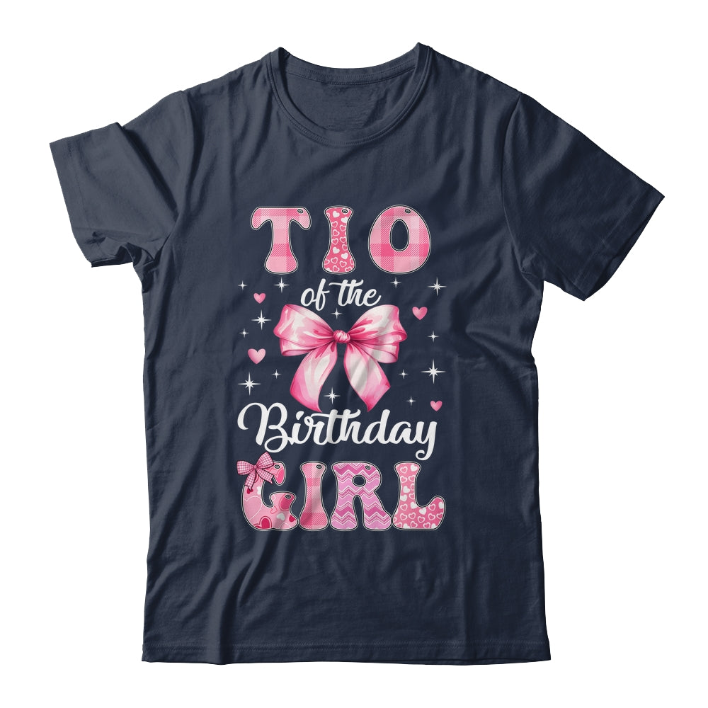 Tio Of Birthday Girl Coquette Bow Matching Family Shirt & Hoodie | siriusteestore