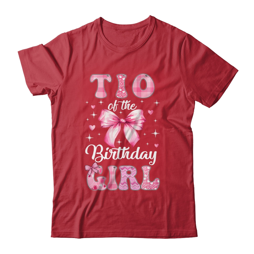 Tio Of Birthday Girl Coquette Bow Matching Family Shirt & Hoodie | siriusteestore