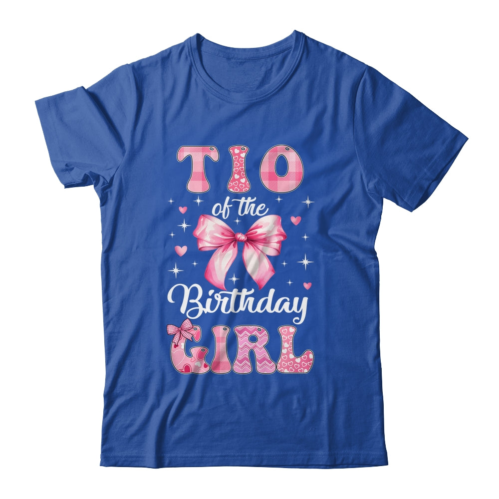 Tio Of Birthday Girl Coquette Bow Matching Family Shirt & Hoodie | siriusteestore
