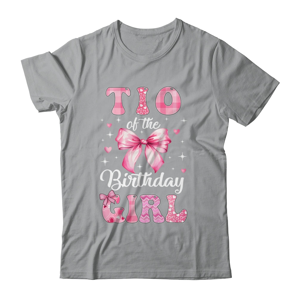 Tio Of Birthday Girl Coquette Bow Matching Family Shirt & Hoodie | siriusteestore