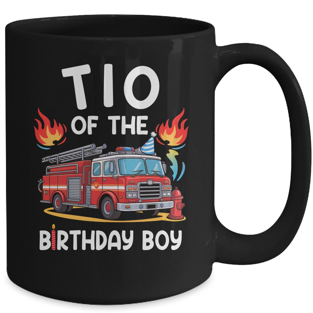 Tio Of The Birthday Boy Fire Truck Firefighter 1st Party Mug | siriusteestore