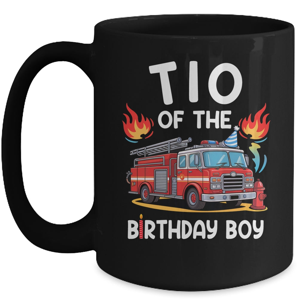 Tio Of The Birthday Boy Fire Truck Firefighter 1st Party Mug | siriusteestore