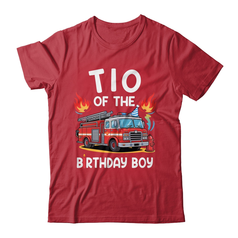Tio Of The Birthday Boy Fire Truck Firefighter 1st Party Shirt & Hoodie | siriusteestore