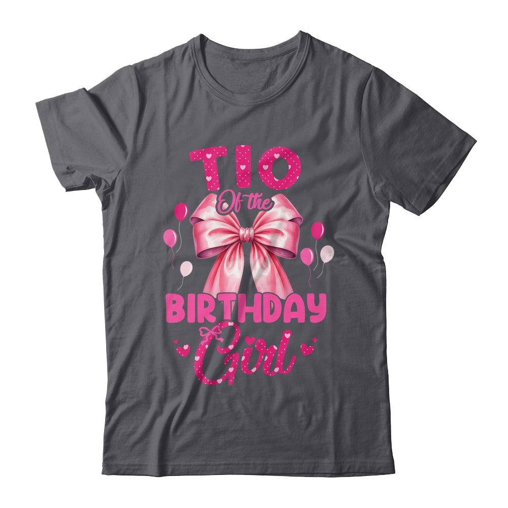 Tio Of The Birthday Girl Coquette Bow Matching Family Shirt & Hoodie | siriusteestore