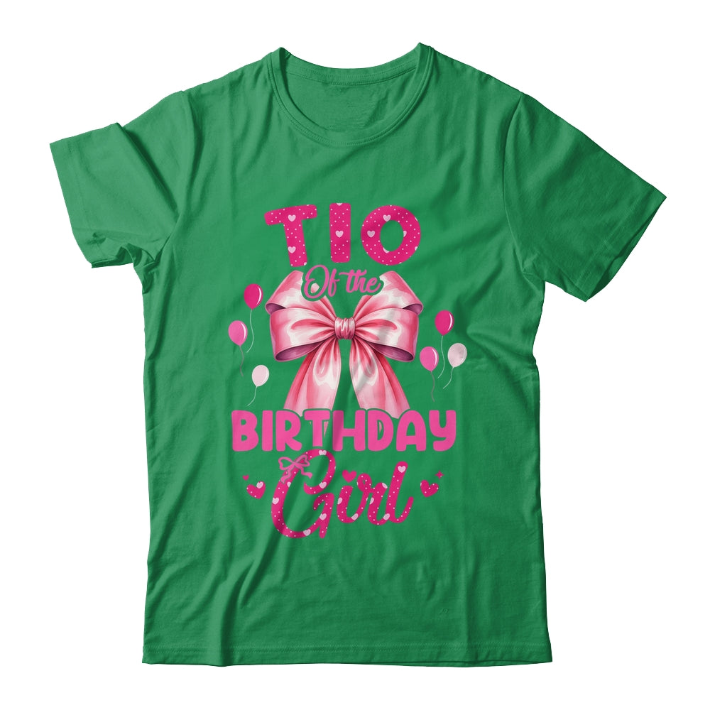 Tio Of The Birthday Girl Coquette Bow Matching Family Shirt & Hoodie | siriusteestore