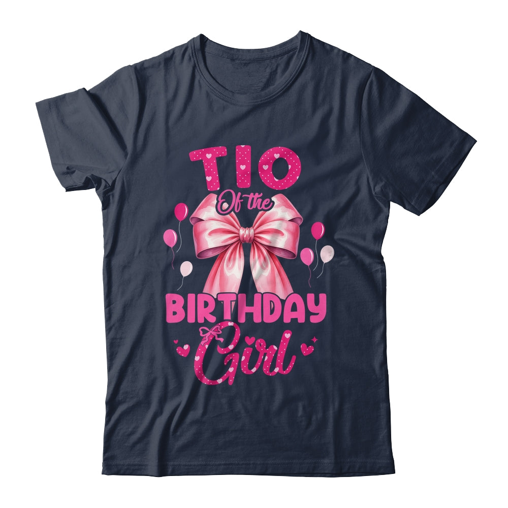Tio Of The Birthday Girl Coquette Bow Matching Family Shirt & Hoodie | siriusteestore