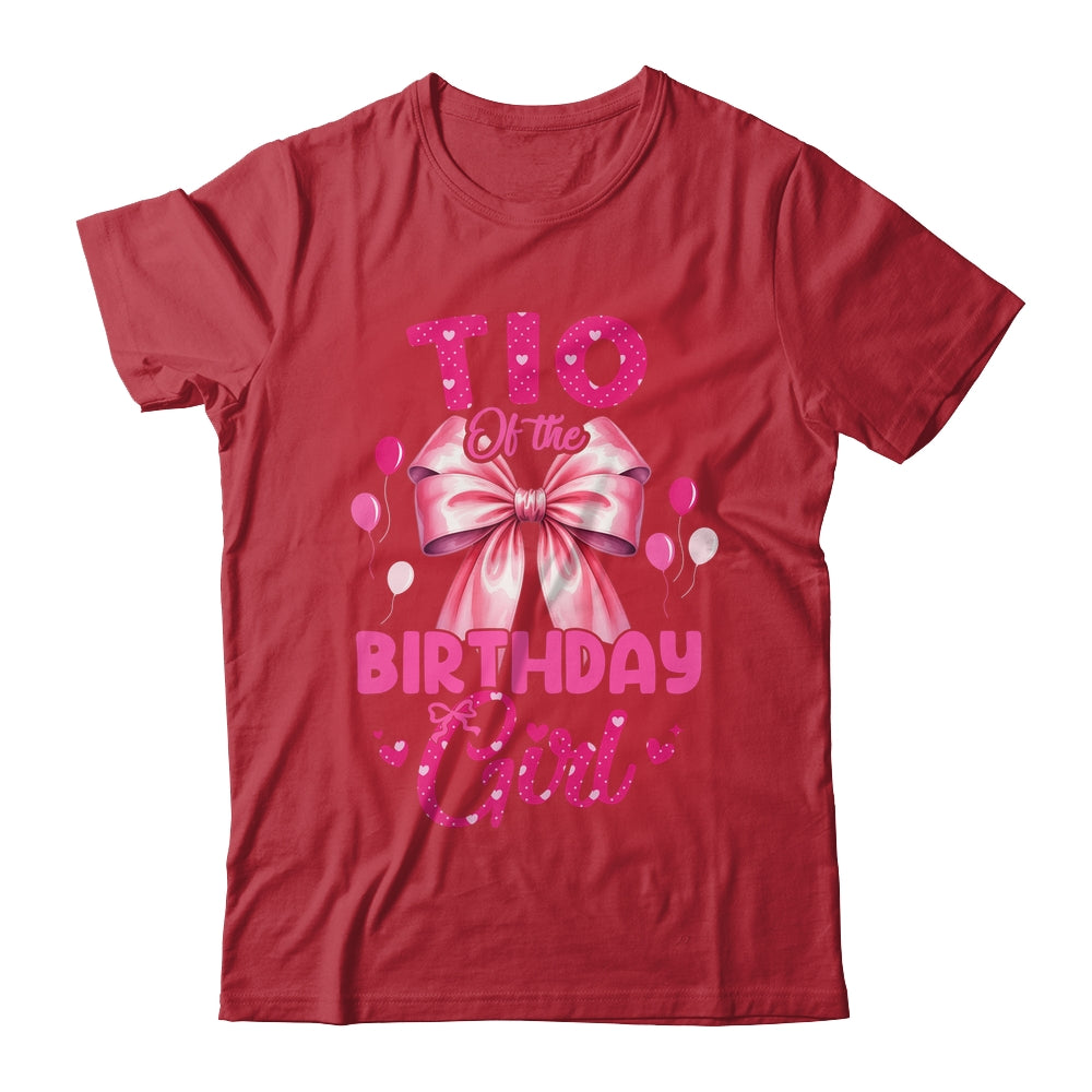 Tio Of The Birthday Girl Coquette Bow Matching Family Shirt & Hoodie | siriusteestore