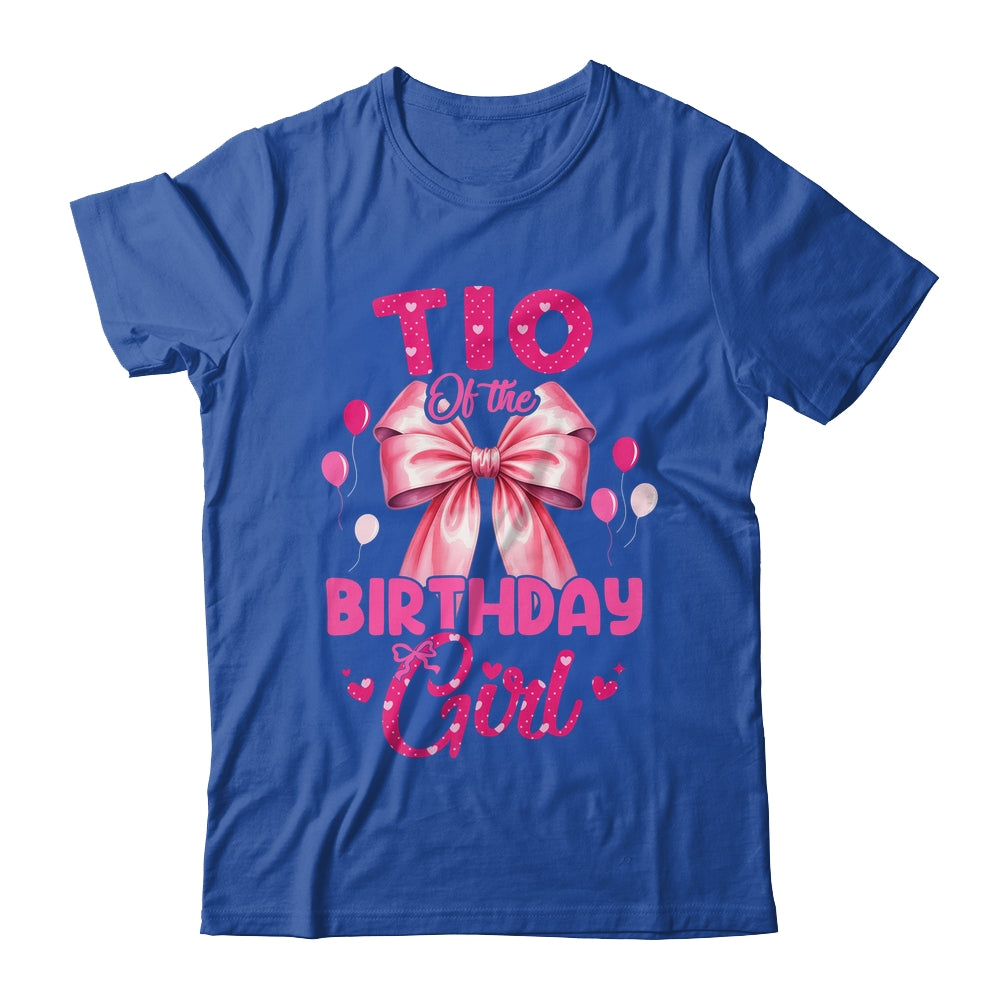 Tio Of The Birthday Girl Coquette Bow Matching Family Shirt & Hoodie | siriusteestore