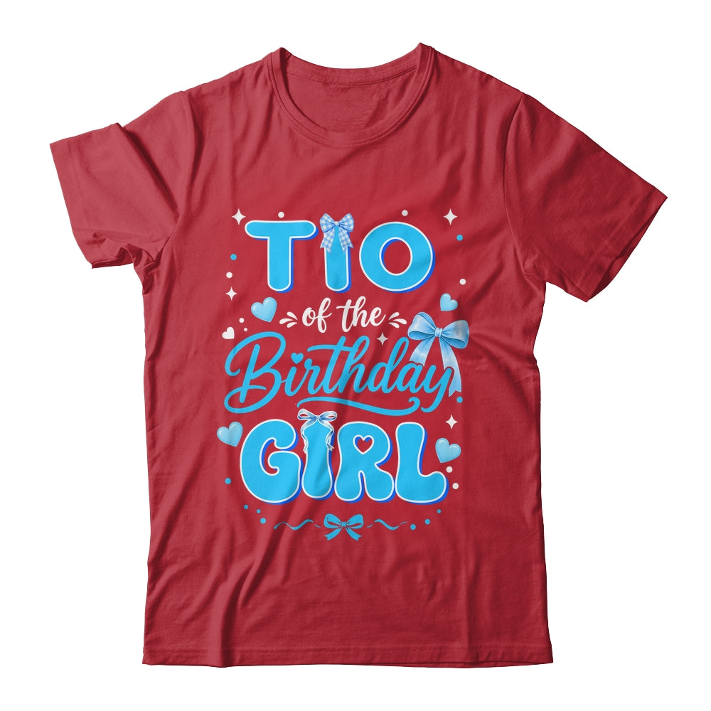 Tio Of The Birthday Girl Family Coquette Bow Blue Cute Shirt & Hoodie | siriusteestore