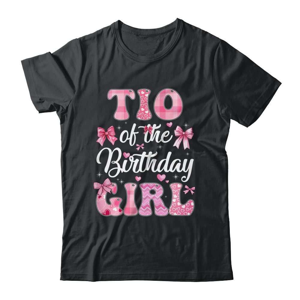 Tio Of The Birthday Girl Family Pink Coquette Bow Shirt & Hoodie | siriusteestore