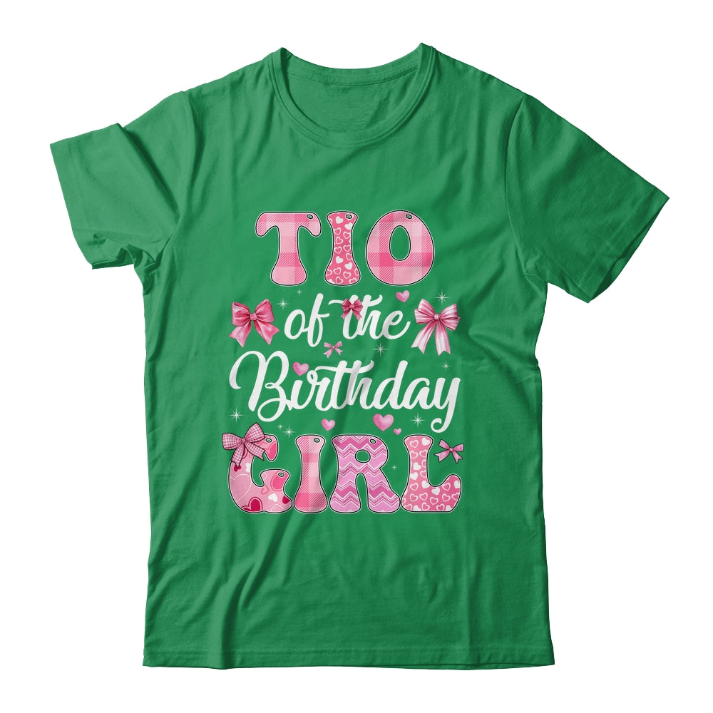 Tio Of The Birthday Girl Family Pink Coquette Bow Shirt & Hoodie | siriusteestore