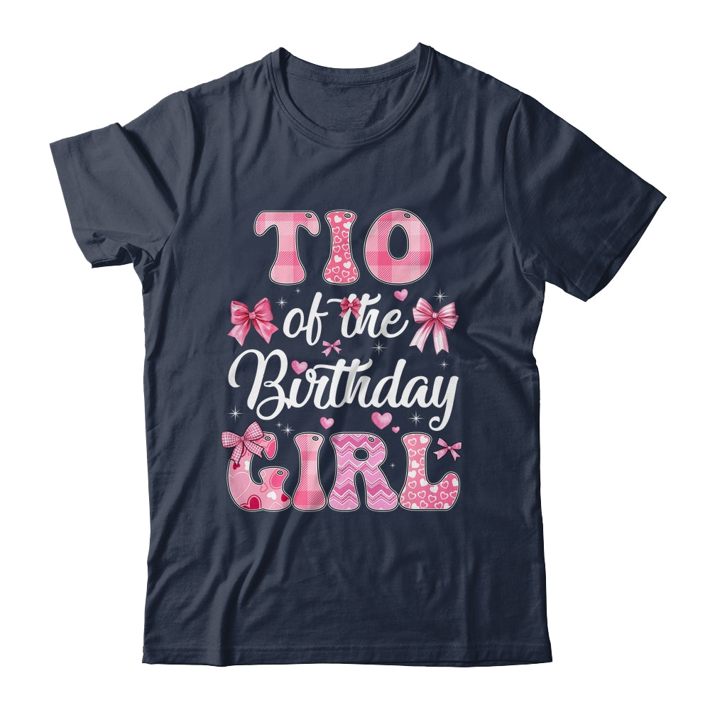 Tio Of The Birthday Girl Family Pink Coquette Bow Shirt & Hoodie | siriusteestore