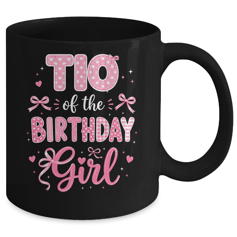 Tio Of The Birthday Girl Matching Pink Coquette Bow Mug | siriusteestore