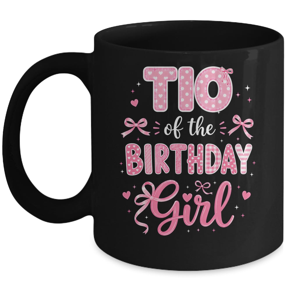 Tio Of The Birthday Girl Matching Pink Coquette Bow Mug | siriusteestore