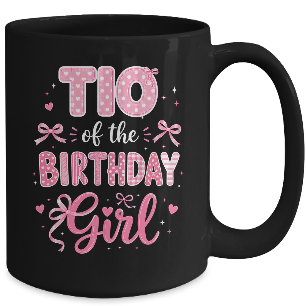 Tio Of The Birthday Girl Matching Pink Coquette Bow Mug | siriusteestore