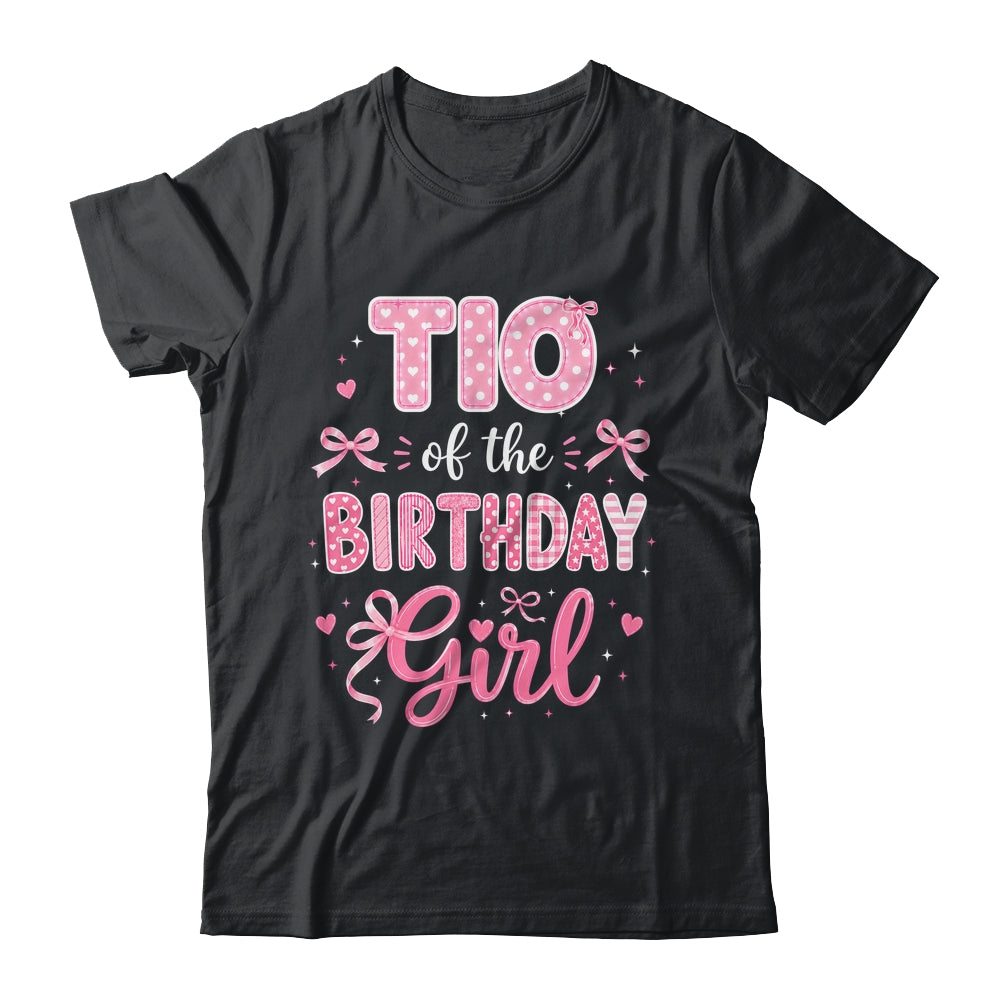 Tio Of The Birthday Girl Matching Pink Coquette Bow Shirt & Hoodie | siriusteestore