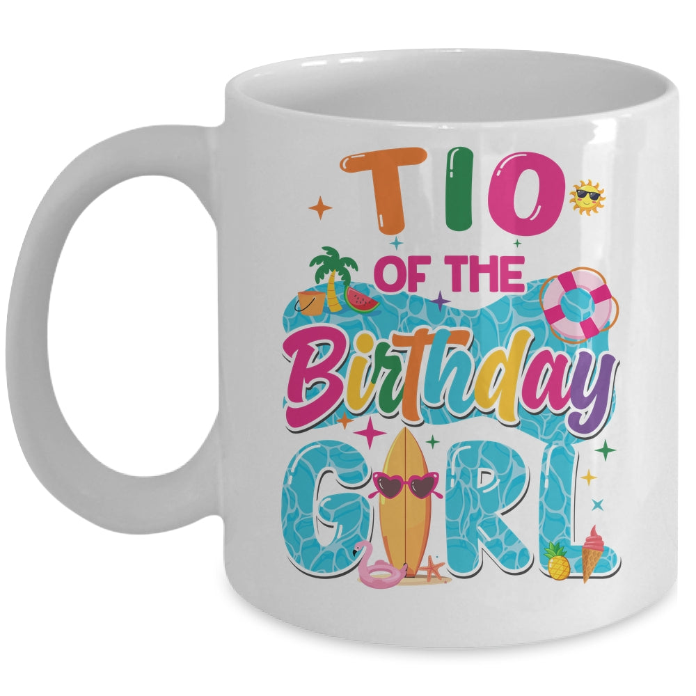 Tio Of The Birthday Girl Pool Party Beach Family Matching Mug | siriusteestore