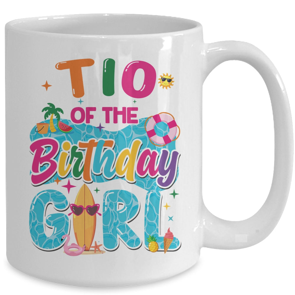 Tio Of The Birthday Girl Pool Party Beach Family Matching Mug | siriusteestore