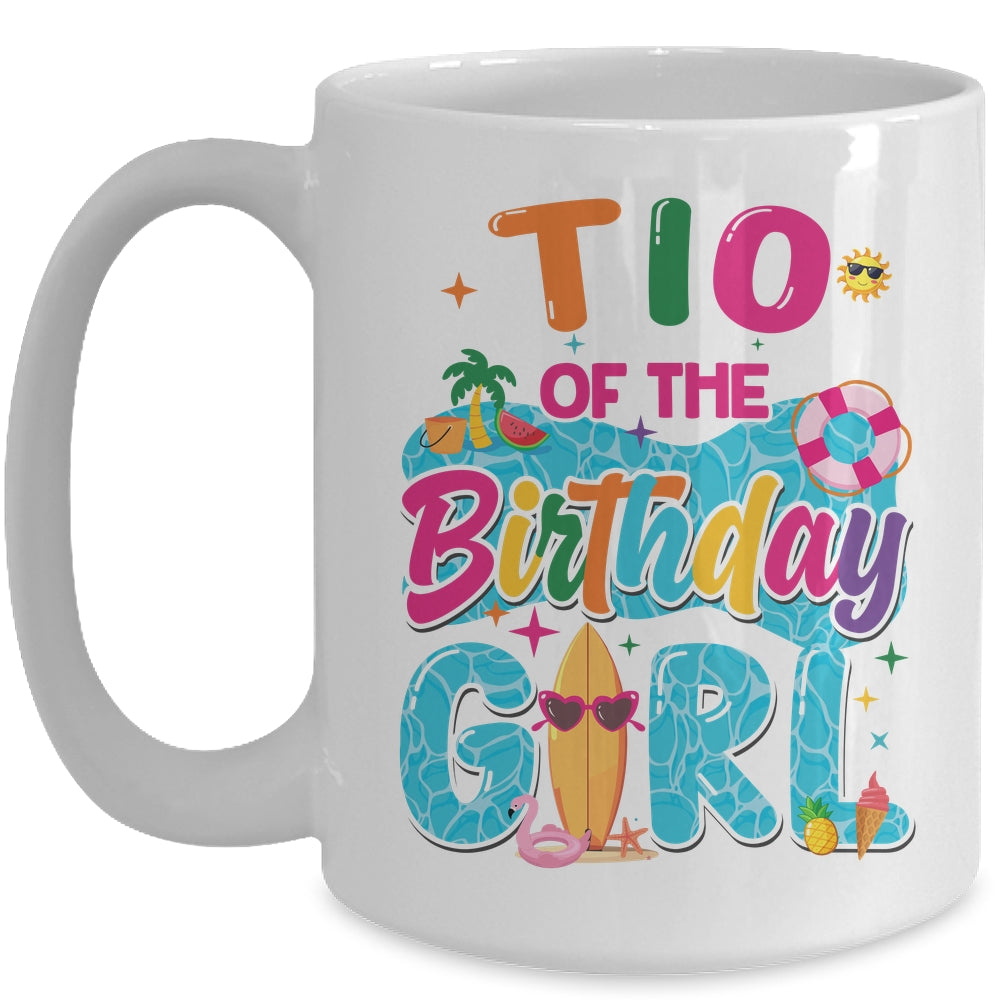 Tio Of The Birthday Girl Pool Party Beach Family Matching Mug | siriusteestore