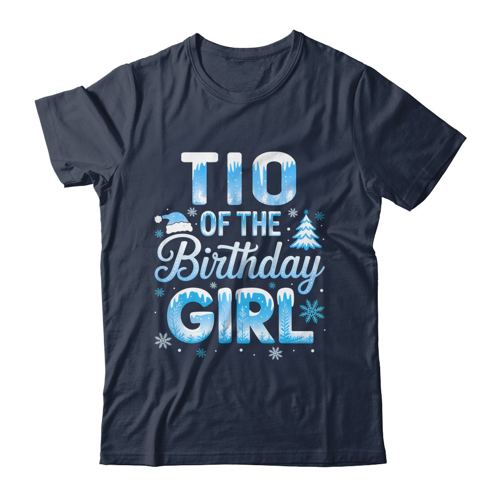 Tio Of The Birthday Girl Snowflakes Winter Family Matching Shirt & Hoodie | siriusteestore