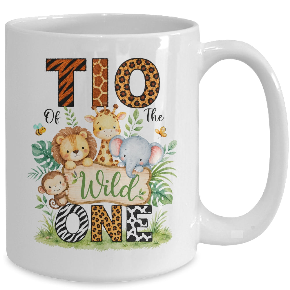 Tio Of The Wild One First Birthday Boy Jungle Safari Mug | siriusteestore