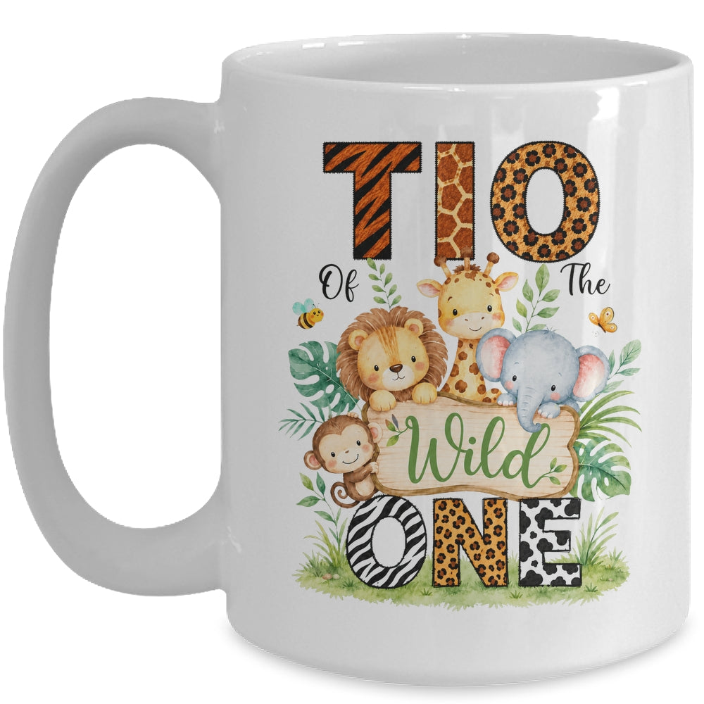 Tio Of The Wild One First Birthday Boy Jungle Safari Mug | siriusteestore
