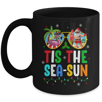 Tis The Sea Sun Santa Beach Summer Christmas In July Summer Mug | siriusteestore