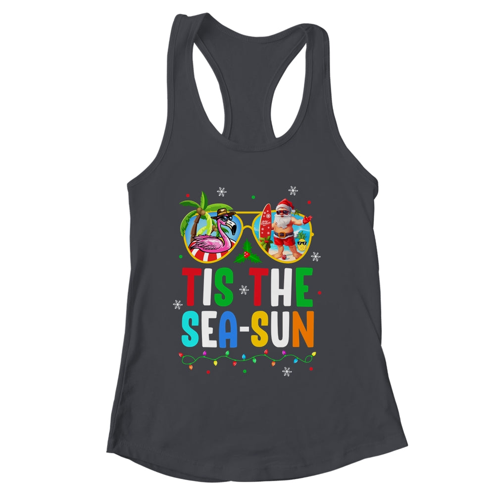 Tis The Sea Sun Santa Beach Summer Christmas In July Summer Shirt & Tank Top | siriusteestore