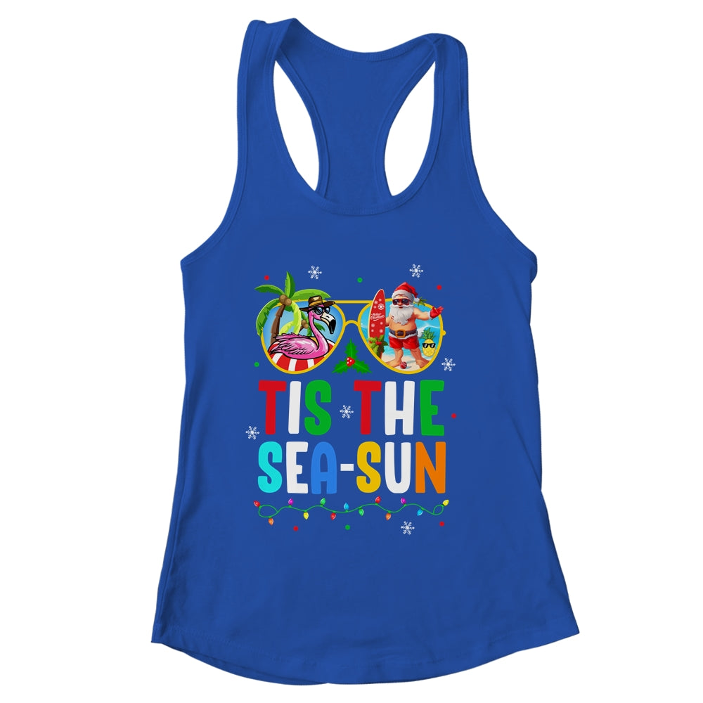 Tis The Sea Sun Santa Beach Summer Christmas In July Summer Shirt & Tank Top | siriusteestore