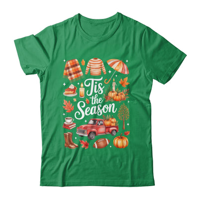 Tis The Season Pumpkin Autumn Fall Y'all Leaves Thanksgiving Shirt & Sweatshirt | siriusteestore