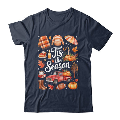 Tis The Season Pumpkin Autumn Fall Y'all Leaves Thanksgiving Shirt & Sweatshirt | siriusteestore