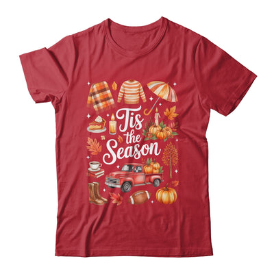 Tis The Season Pumpkin Autumn Fall Y'all Leaves Thanksgiving Shirt & Sweatshirt | siriusteestore