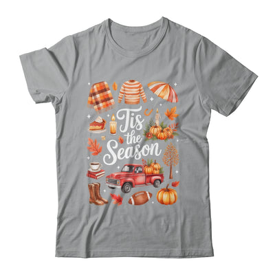 Tis The Season Pumpkin Autumn Fall Y'all Leaves Thanksgiving Shirt & Sweatshirt | siriusteestore
