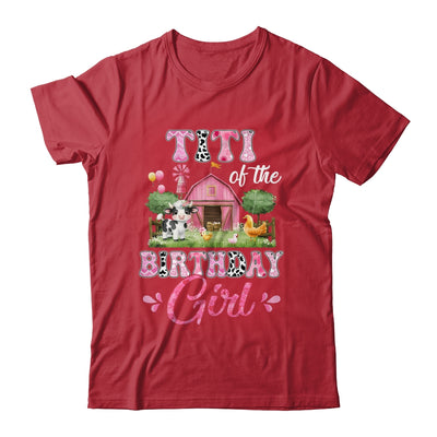 Titi Of The Birthday Girl 1st Birthday Cow Farm Family Shirt & Hoodie | siriusteestore