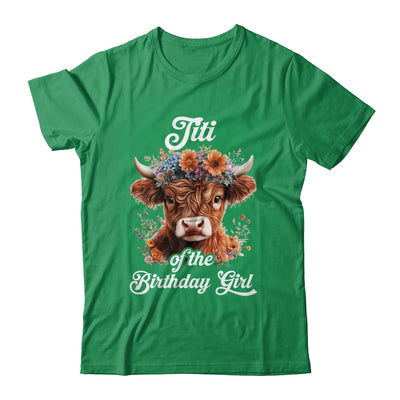 Titi Of The Birthday Girl Highland Cow Farm Family Shirt & Hoodie | siriusteestore