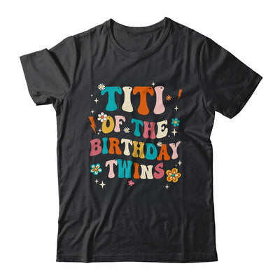 Titi Of The Birthday Twins Boys Girls Party Retro Bday Shirt & Hoodie | siriusteestore