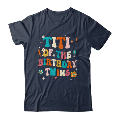 Titi Of The Birthday Twins Boys Girls Party Retro Bday Shirt & Hoodie | siriusteestore