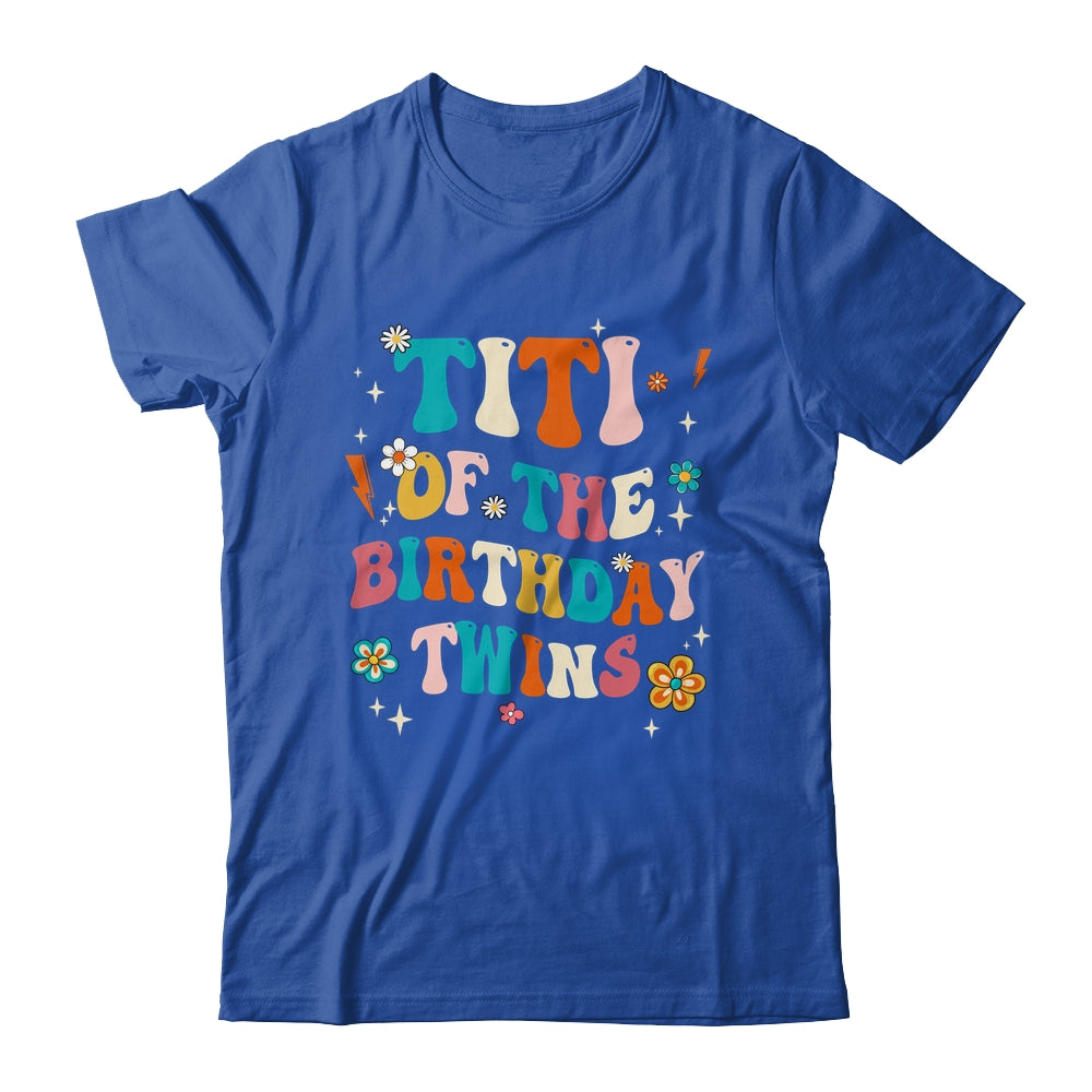 Titi Of The Birthday Twins Boys Girls Party Retro Bday Shirt & Hoodie | siriusteestore