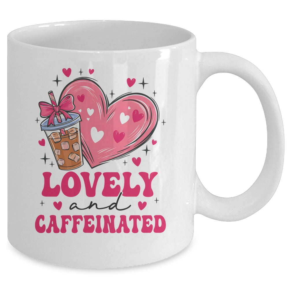 To Be Lovely And Caffeinated Valentine's Day Coffee Heart Mug | siriusteestore