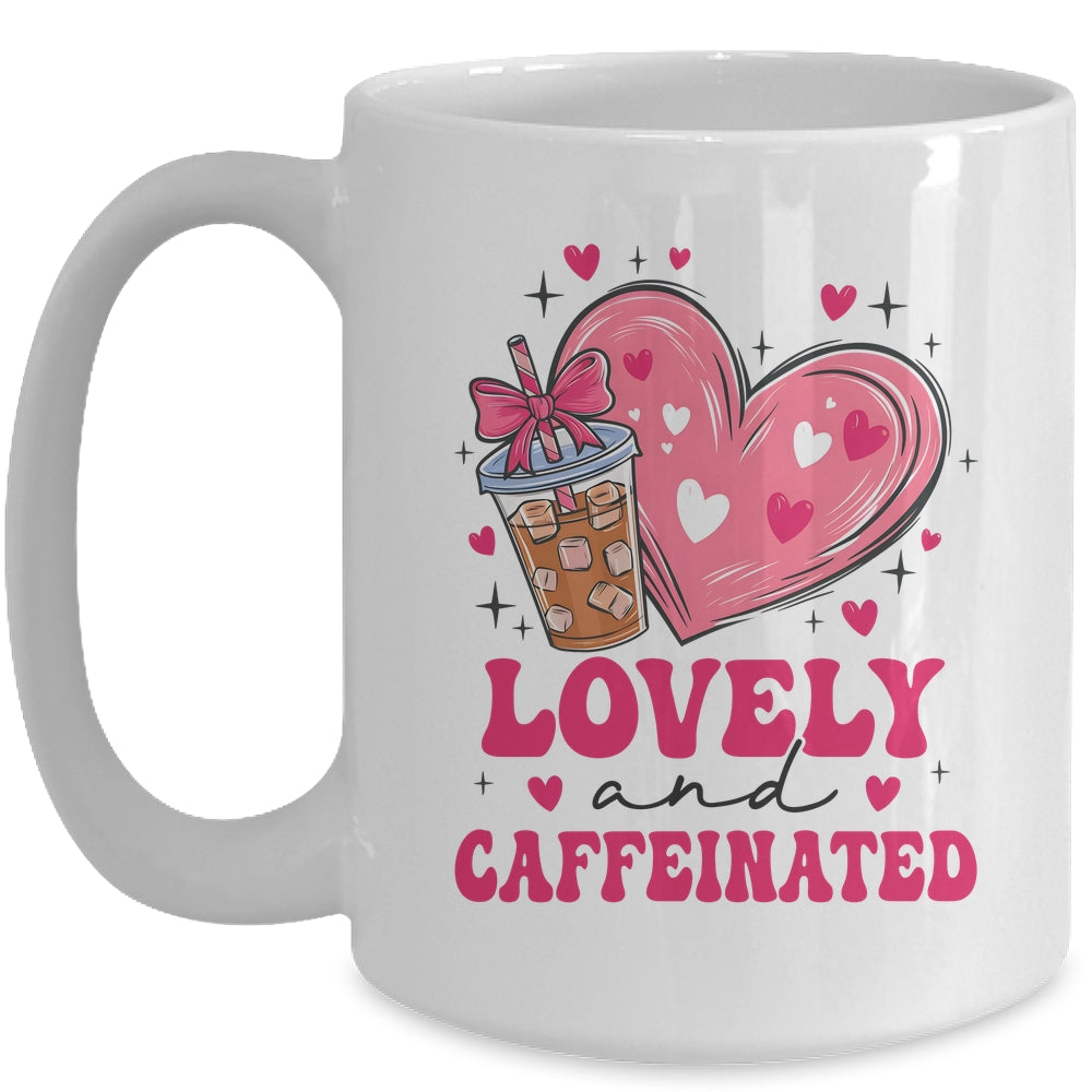 To Be Lovely And Caffeinated Valentine's Day Coffee Heart Mug | siriusteestore
