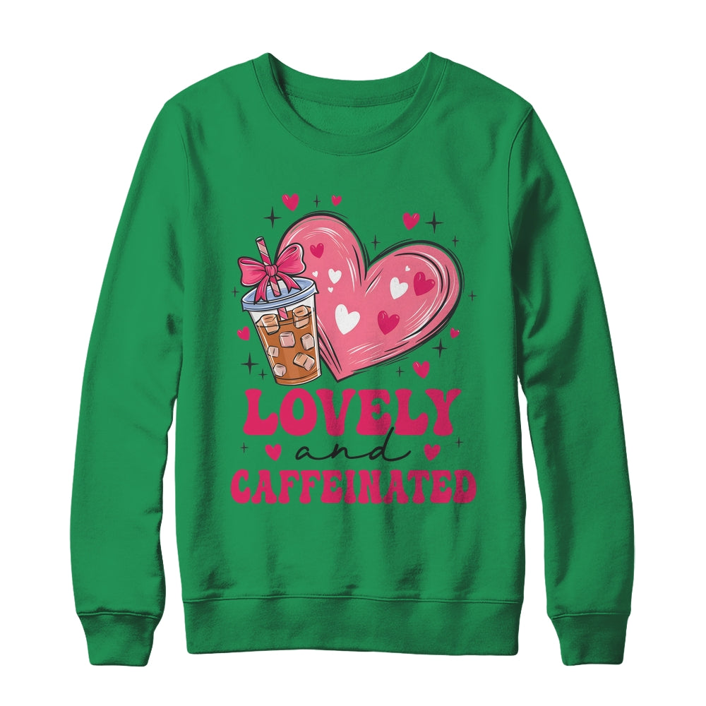 To Be Lovely And Caffeinated Valentine's Day Coffee Heart Shirt & Sweatshirt | siriusteestore