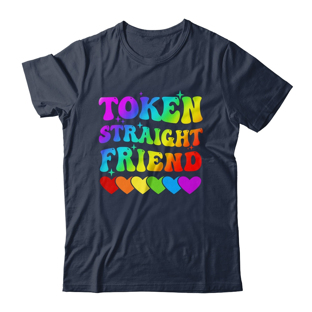 Token Straight Friend Rainbow Colors Heart Gay Pride LGBTQ Shirt & Hoodie | siriusteestore