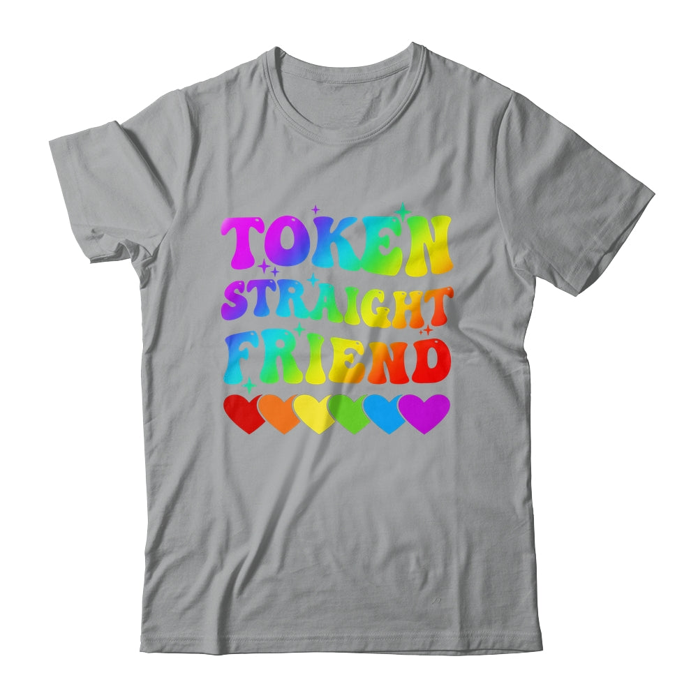 Token Straight Friend Rainbow Colors Heart Gay Pride LGBTQ Shirt & Hoodie | siriusteestore