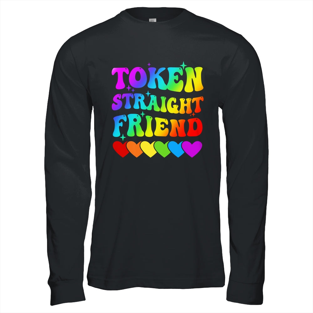 Token Straight Friend Rainbow Colors Heart Gay Pride LGBTQ Shirt & Hoodie | siriusteestore