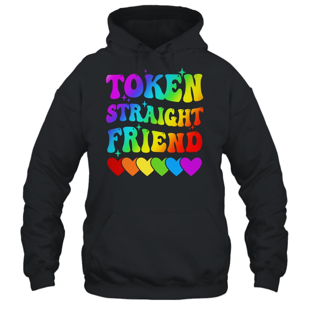 Token Straight Friend Rainbow Colors Heart Gay Pride LGBTQ Shirt & Hoodie | siriusteestore