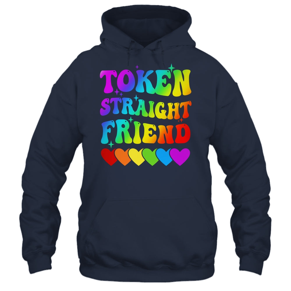 Token Straight Friend Rainbow Colors Heart Gay Pride LGBTQ Shirt & Hoodie | siriusteestore