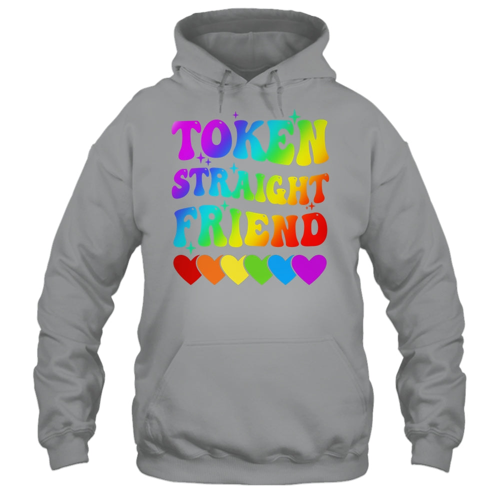Token Straight Friend Rainbow Colors Heart Gay Pride LGBTQ Shirt & Hoodie | siriusteestore